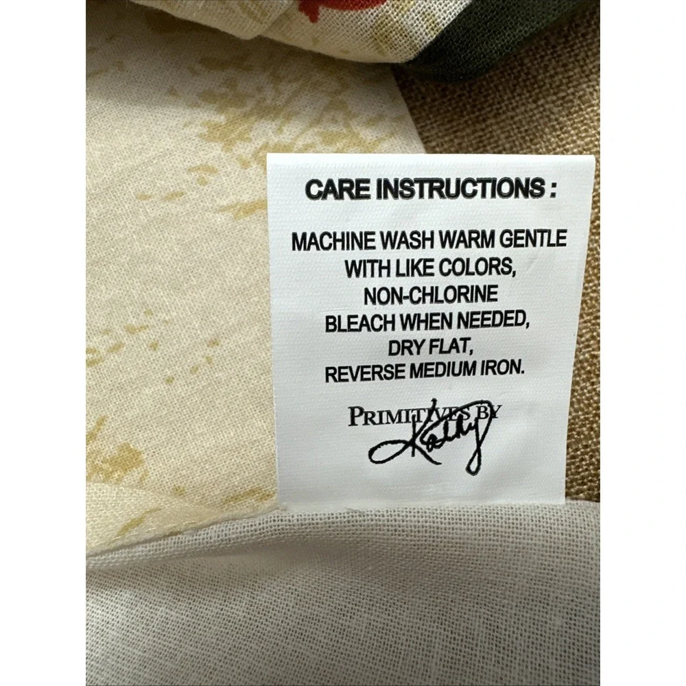 Primitives By Kathy Tea Towel Give Thanks Grateful Heart Dish Cloth Cotton NOS